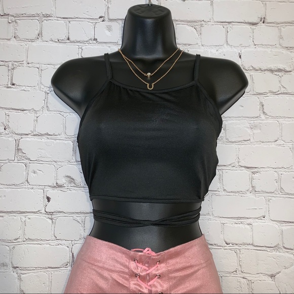 Tops - Black festival crop top